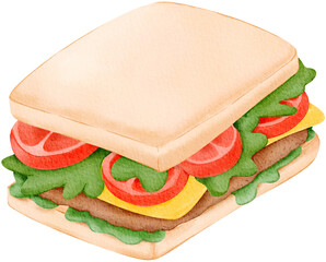 Square Sandwich with Vegetables
