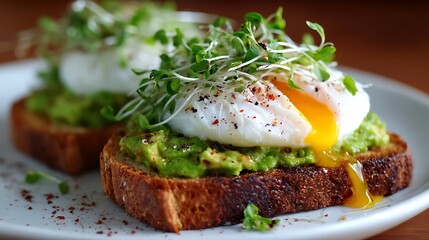 Avocado Toast with Poached Eggs