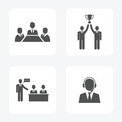 Business, conference, presentation icon. Vector icon illustration
