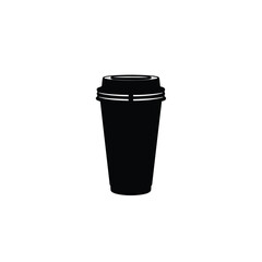 Coffee can silhouette on white background