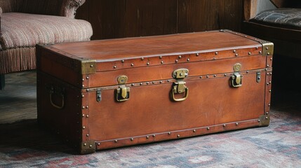Antique Leather Trunk: A Vintage Treasure
