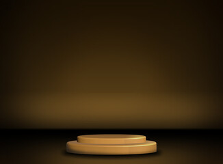 Golden podium award ceremony background