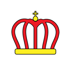 Crown vector icon. King illustration sign. Queen symbol. monarchy mark.