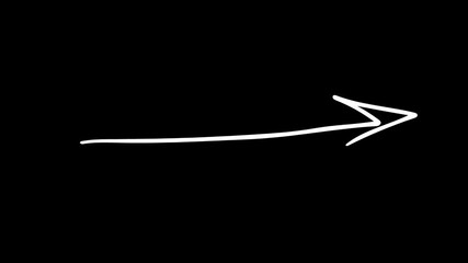 Animation of different types of white arrows for video tutorials