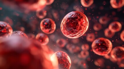 High Resolution 3D Rendering of Hepatocytes Detoxifying Substances