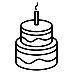Birthday Line Icon