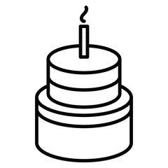 Birthday Line Icon