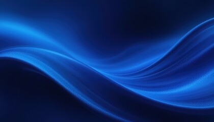 Elegant Blue Silk Fabric with Flowing Waves and Subtle Lighting