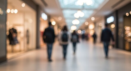 Blurred Photo of People Shopping in a Mall