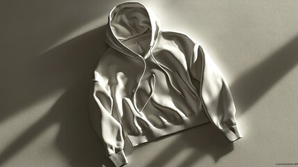 Light beige hoodie flatlay