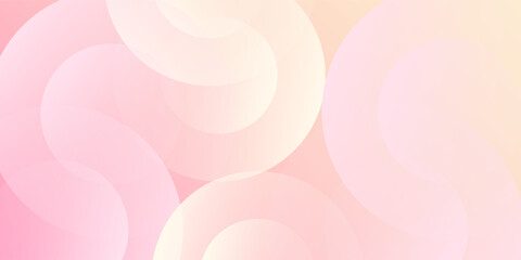 Minimalist banner background  pastel colorful  pink and yellow gradations. Circle effect style geometric simple abstract modern