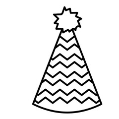 Birthday Hat Element Outline