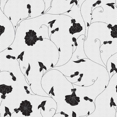 seamless lace floral ornament, vector illustration	