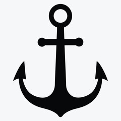 Classic Anchor Icon – Nautical Maritime Symbol PNG Vector