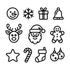 Minimalist Holiday Vector Set