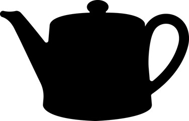 Tea pot icon in flat style. isolated on transparent background Tea kettle or teapot sign and symbol.