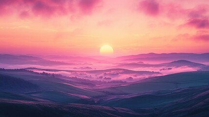 pastel sunrise over the south wales valleys wallpaper