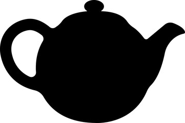 Tea pot icon in flat style. isolated on transparent background Tea kettle or teapot sign and symbol.