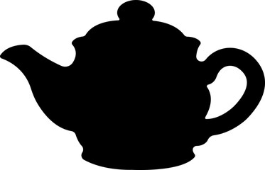 Tea pot icon in flat style. isolated on transparent background Tea kettle or teapot sign and symbol.