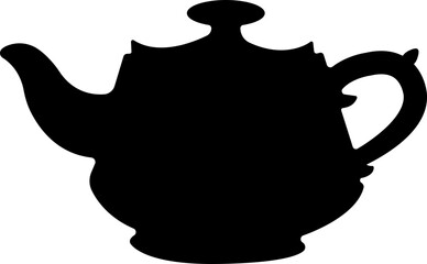 Tea pot icon in flat style. isolated on transparent background Tea kettle or teapot sign and symbol.