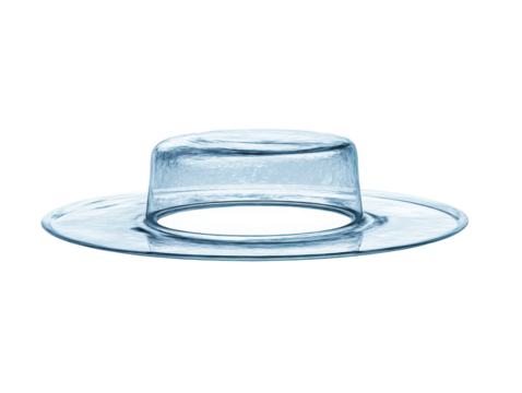Clear glass hat design for creative decor and stylish events
