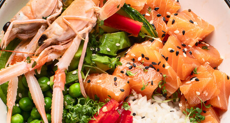 Salmon poke bowl
