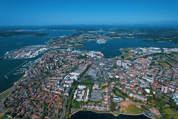 Aerial View of Poole and Poole Park