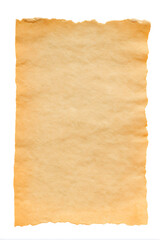 Obraz premium Old worn paper sheet, isolated on white background 
