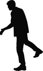 Zombie man pose silhouette