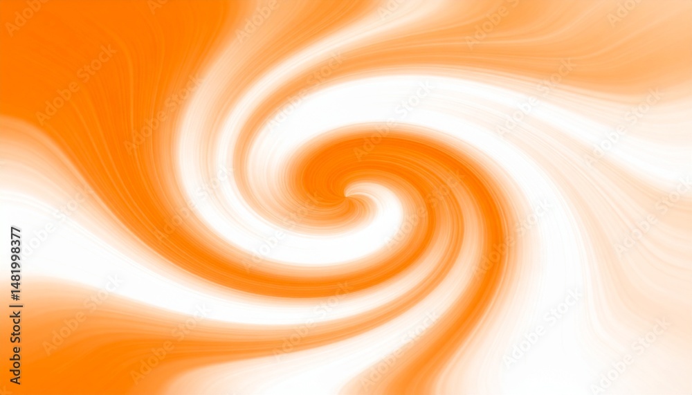 Wall mural abstract orange swirl background with dynamic curves and elegant white flowing design