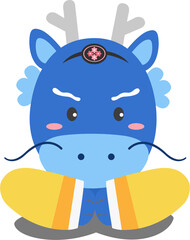 절하는 한복입은 여자 용