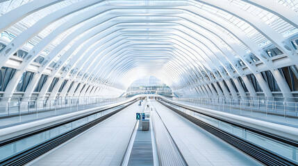 Obraz premium Modern White Architectural Tunnel