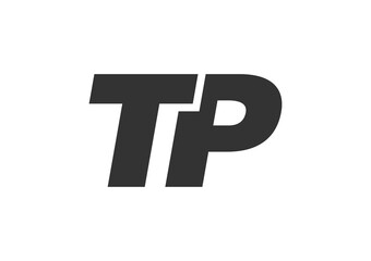 TP Techno Editable Font Logo For Corporate Branding. Bold, Futuristic Design With Unique Typographic Ideas. Minimal Custom Type And Dynamic Letter