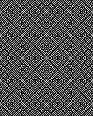 A repetitive and detailed arrangement of geometric shapes in black and white, ideal for artistic and design purposes