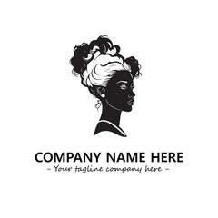 Head of queen logo company design vector illustration