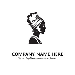 Head of queen logo company design vector illustration