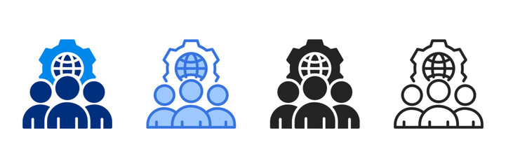 Culture  Icon Set Multiple Style Vector Illustration 