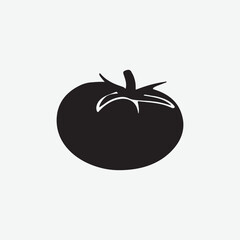 Tomato Vector Silhouette - High-Quality Graphic for Design Projects