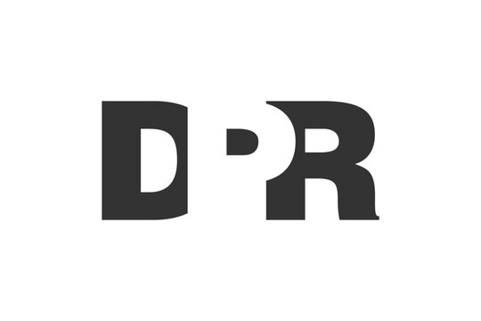 DPR logo design. Initial letter D P R bold font style for tech startups, consulting, corporate branding. Creative company name, headlines typography identity, trendy logotype.