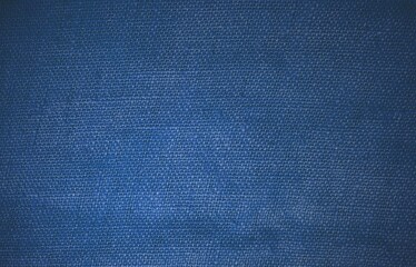 Rustikaler Jutesack Hintergrund mit blauer Farbe