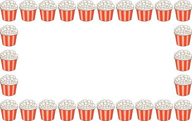 Popcorn bucket, clipart, illustration, for backgrounds textures, designers, frame