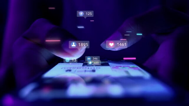 marketing, business, technology, social media, like, media, scrolling, social, social network, application, communication, cyberspace, icon, follow, message, online, background, concept, viral video