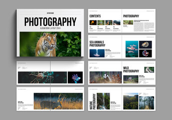 Photography Album Book Layout Landscape