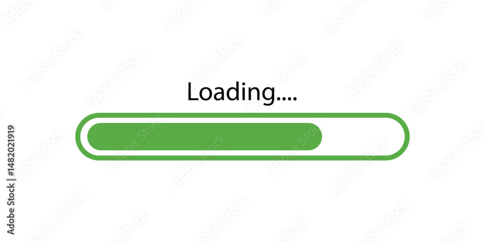 Poster loading icons and progress bar horizontal load indicators vector. load bar, buffer loader, download 