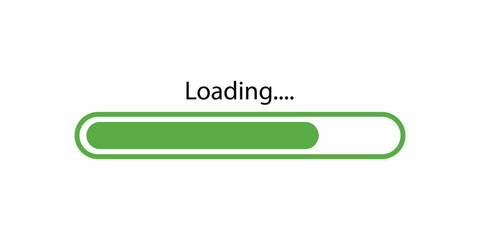 Loading Icons and Progress Bar Horizontal Load Indicators Vector. Load bar, buffer loader, download or upload bar icons. Horizontal Load Indicators. Loading status icon.