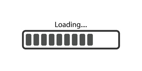 loading bar, progress icons. Load bar, buffer loader, status, download or upload icons. Horizontal Load Indicators. Loading status icon. progress loading bar icon.
