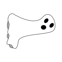 cute and adorable white ghost illustration
