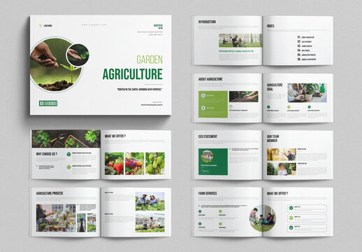 Agriculture Brochure Template Landscape