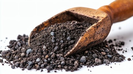 Soil with Wooden Shovel