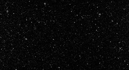 Falling Snow on Black Background Overlay Photo